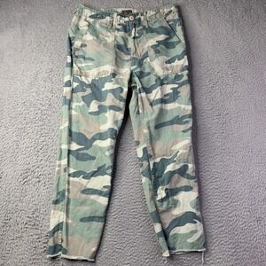 MOTHER Olive & Beige Camo Ankle Pants